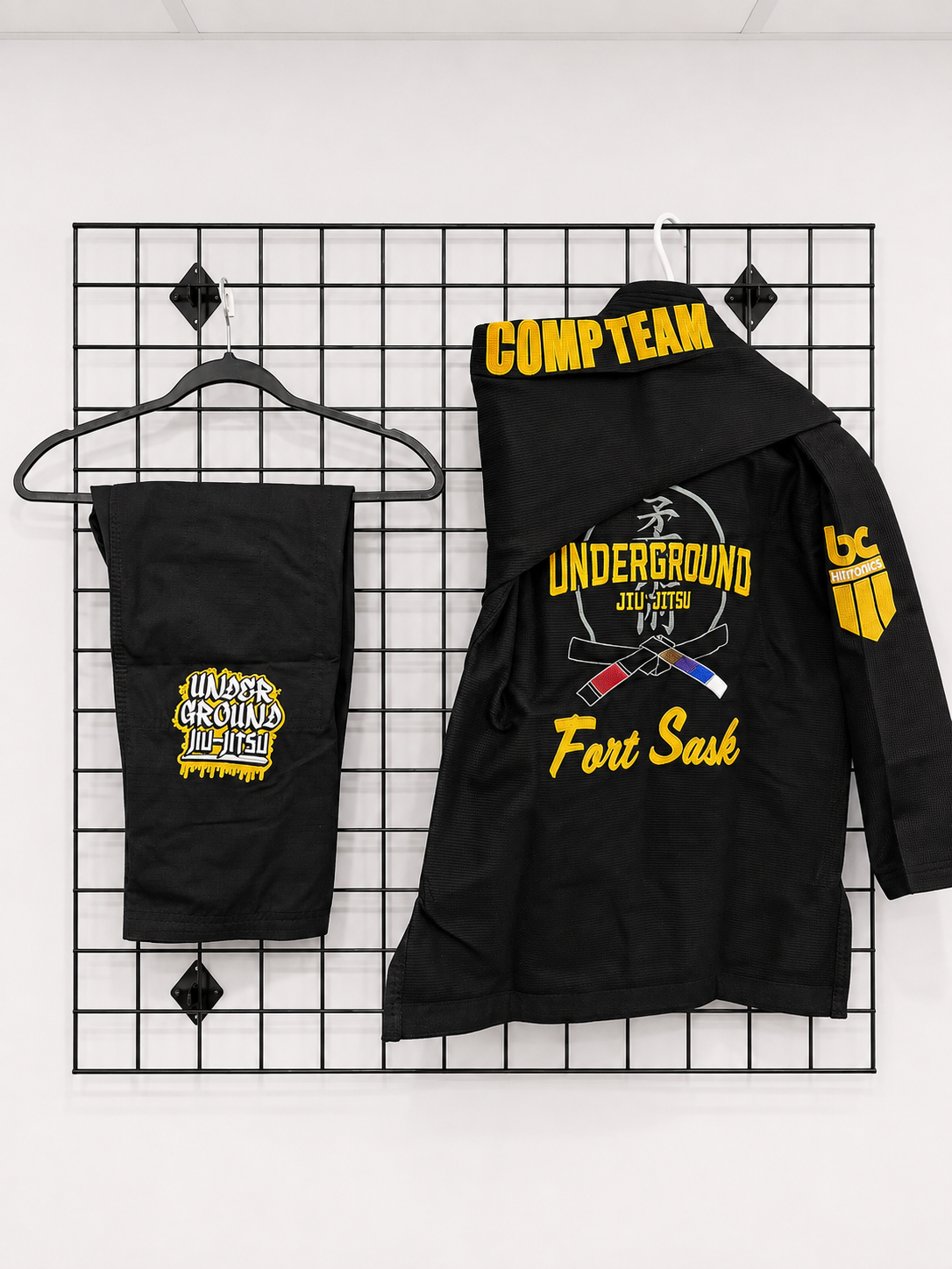 Black Underground Jiu-Jitsu competition team gi with gold Comp Team lettering